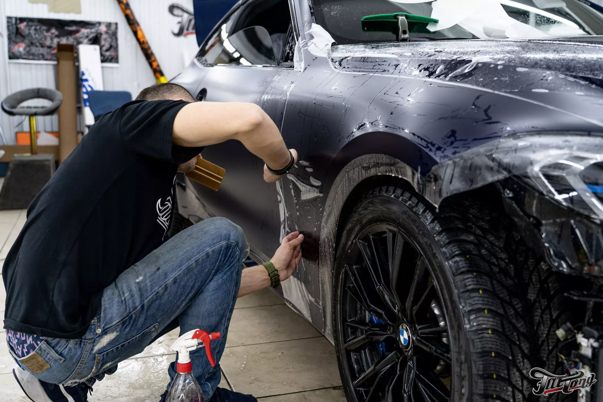 BMW 440i. Оклейка в матовый полиуретан